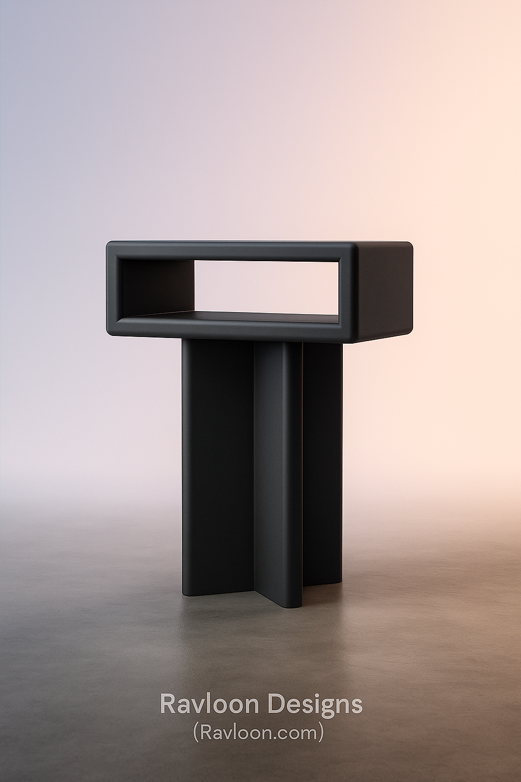 Zeus gray color solid ash wood side table 24"